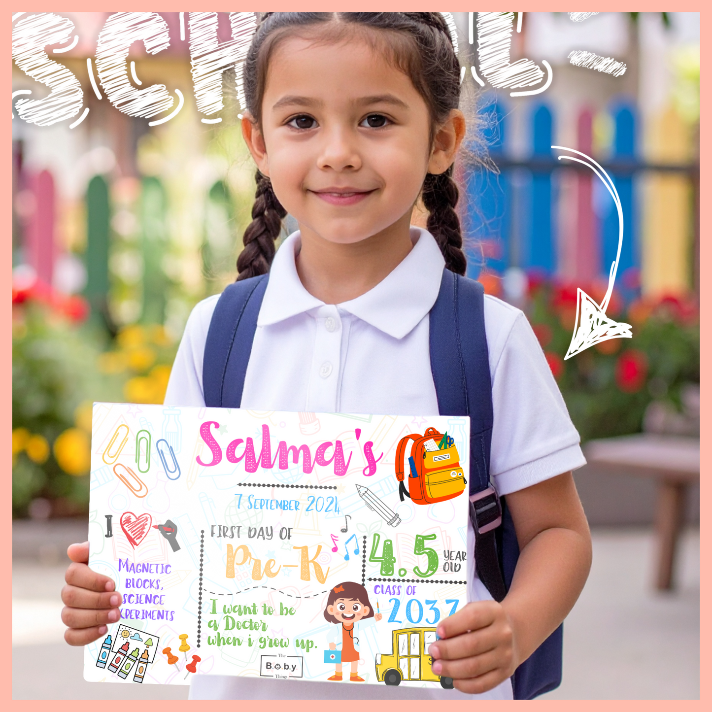 “First Day of School” Personalized Board!