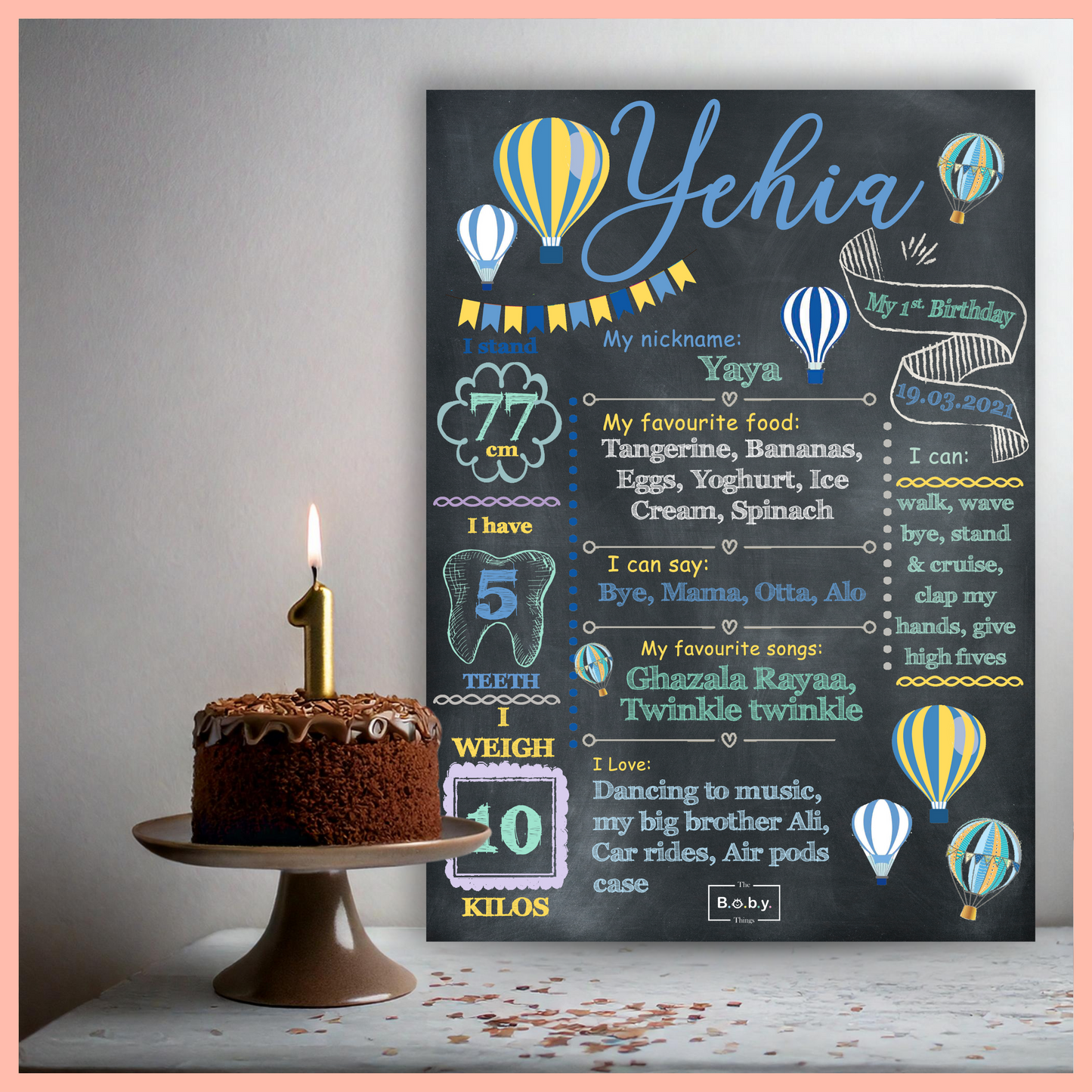 Neutral Birthday Chalkboard