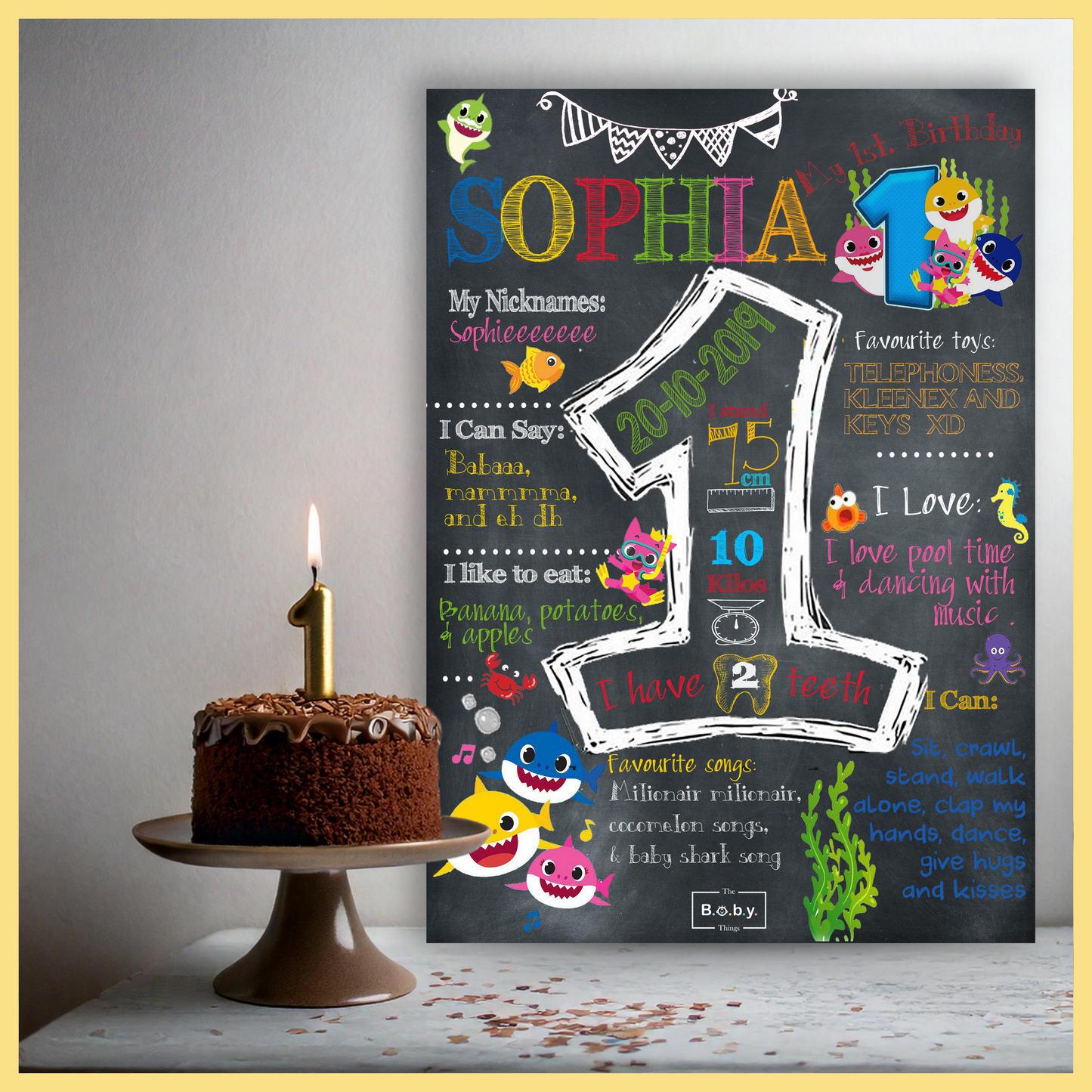 Neutral Birthday Chalkboard