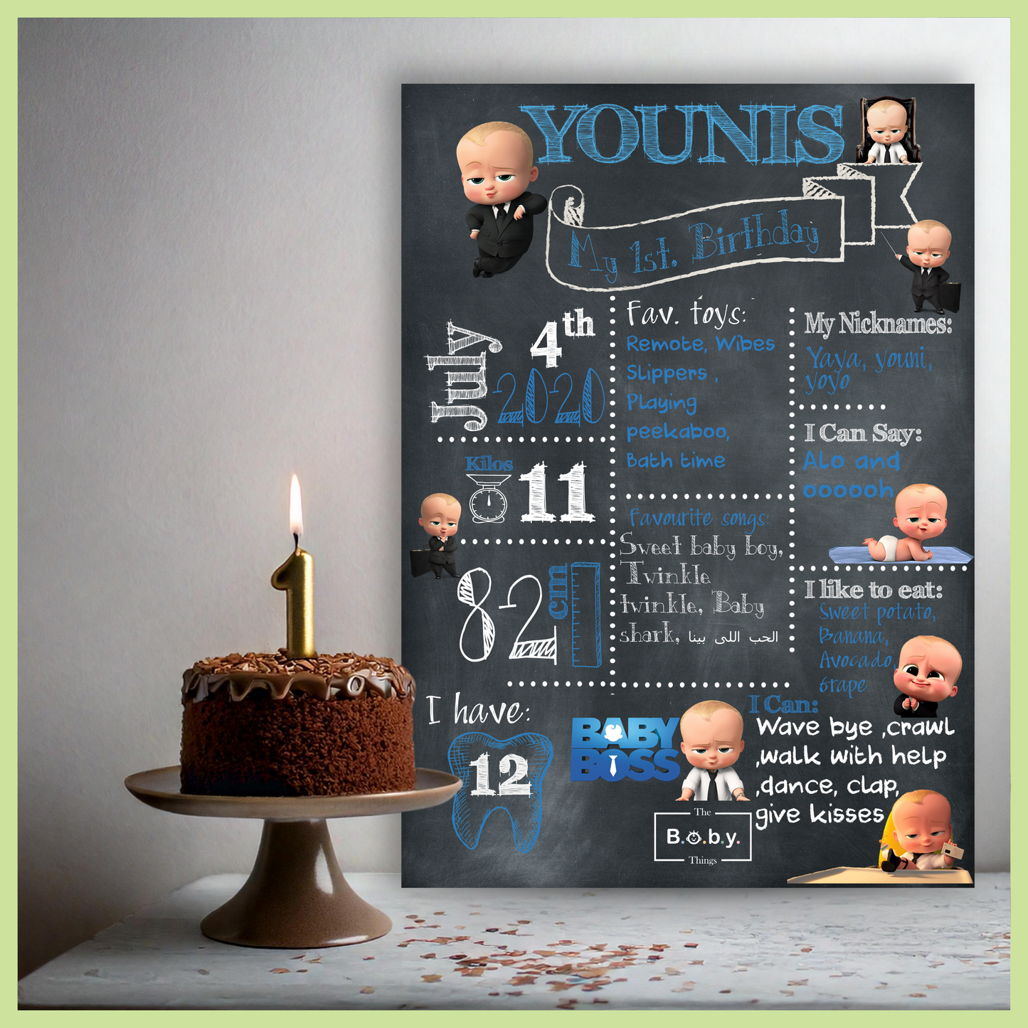 Neutral Birthday Chalkboard