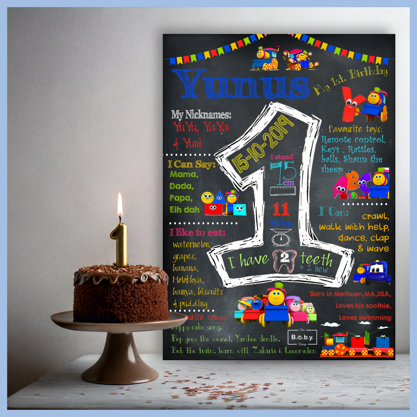 Neutral Birthday Chalkboard