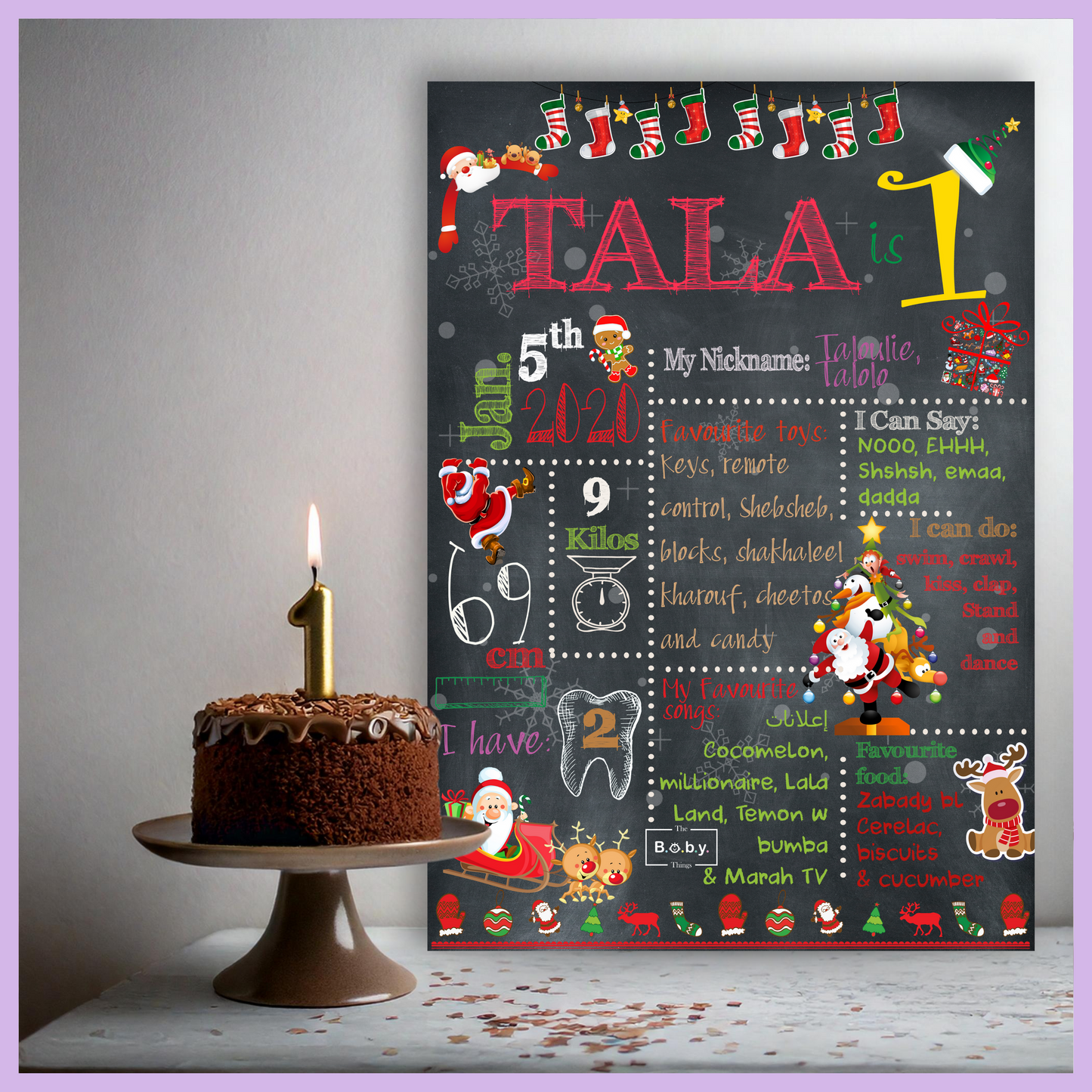 Neutral Birthday Chalkboard
