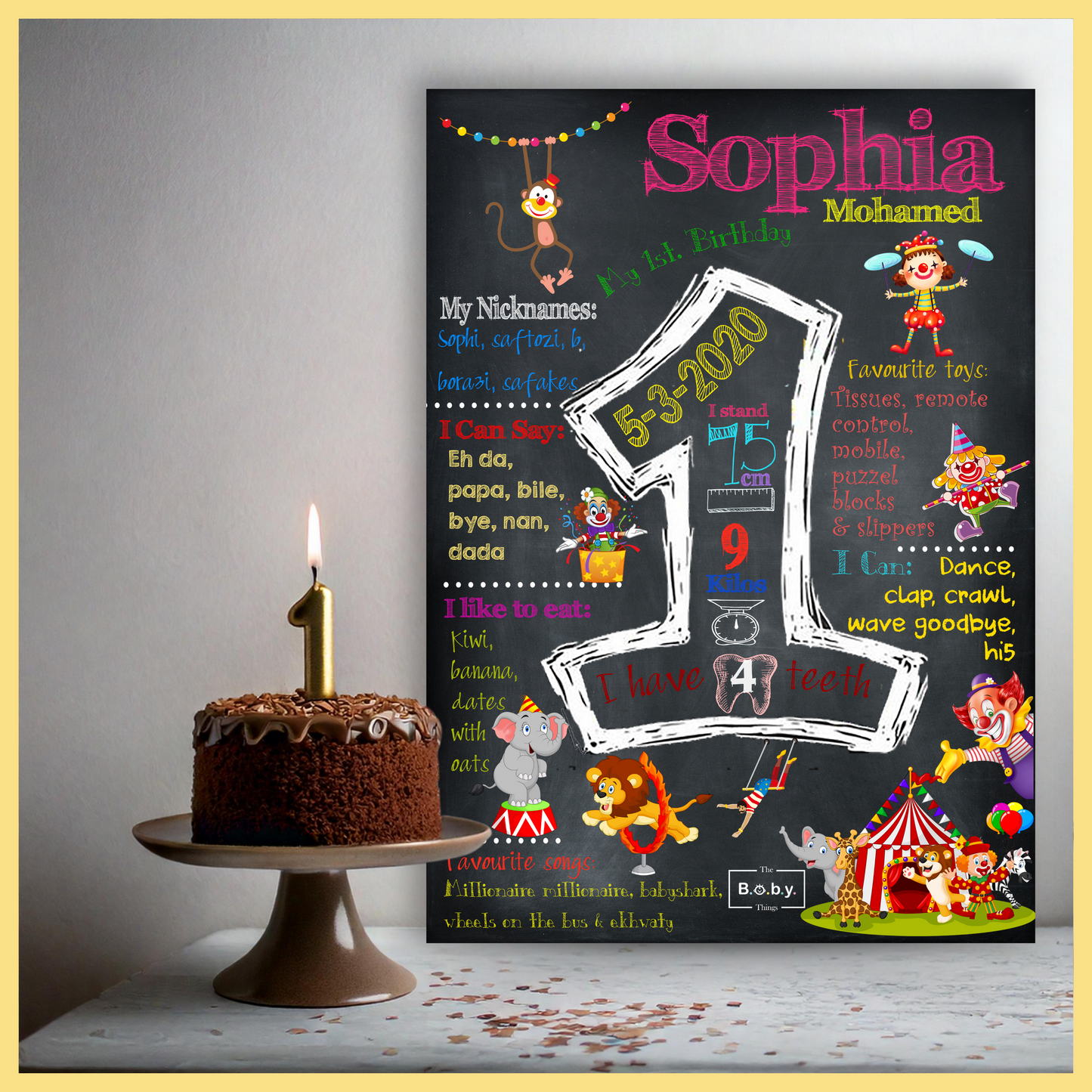 Neutral Birthday Chalkboard