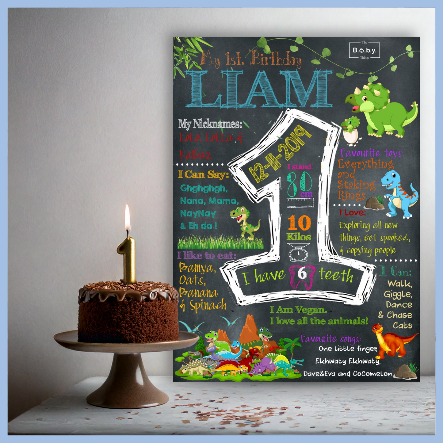 Neutral Birthday Chalkboard