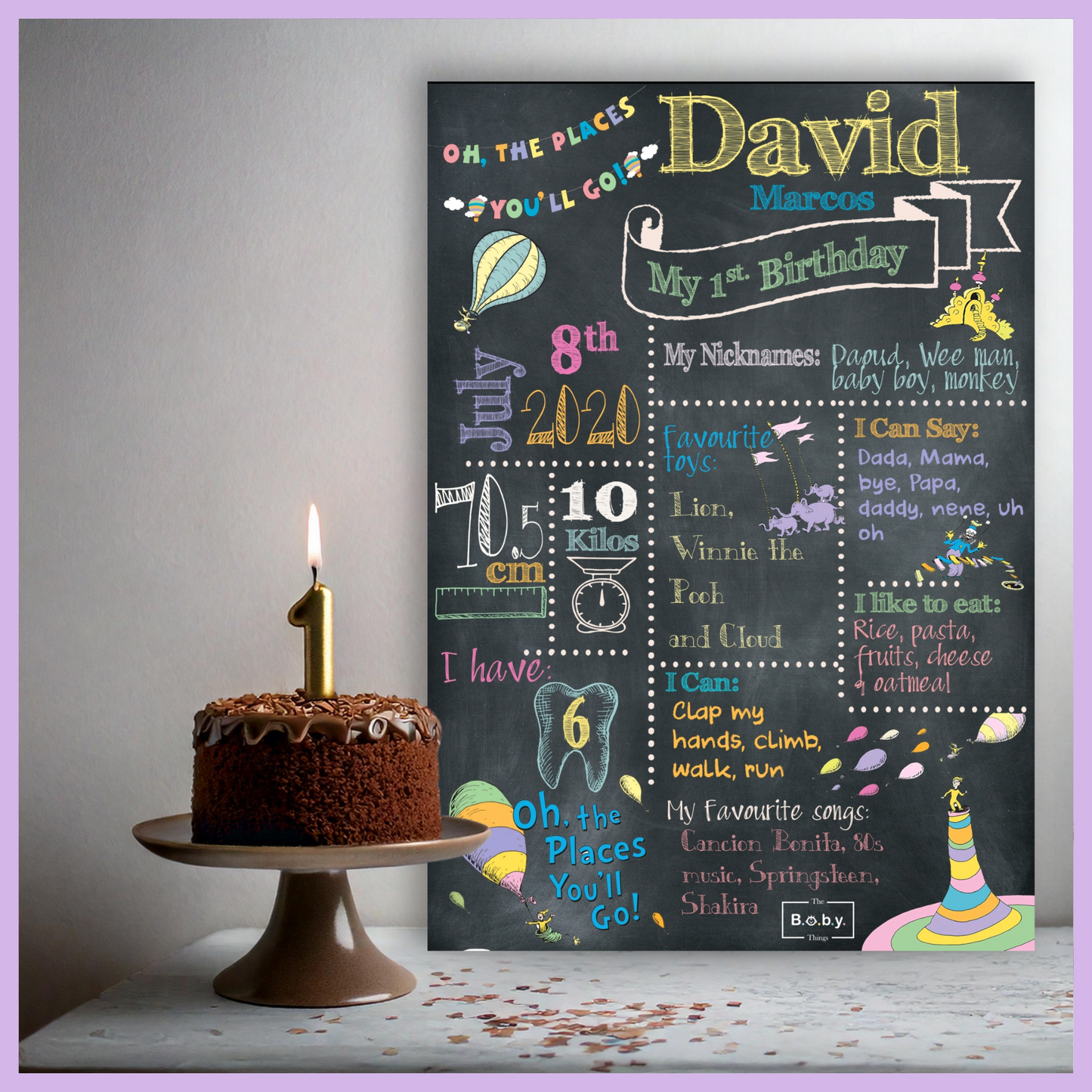 Neutral Birthday Chalkboard