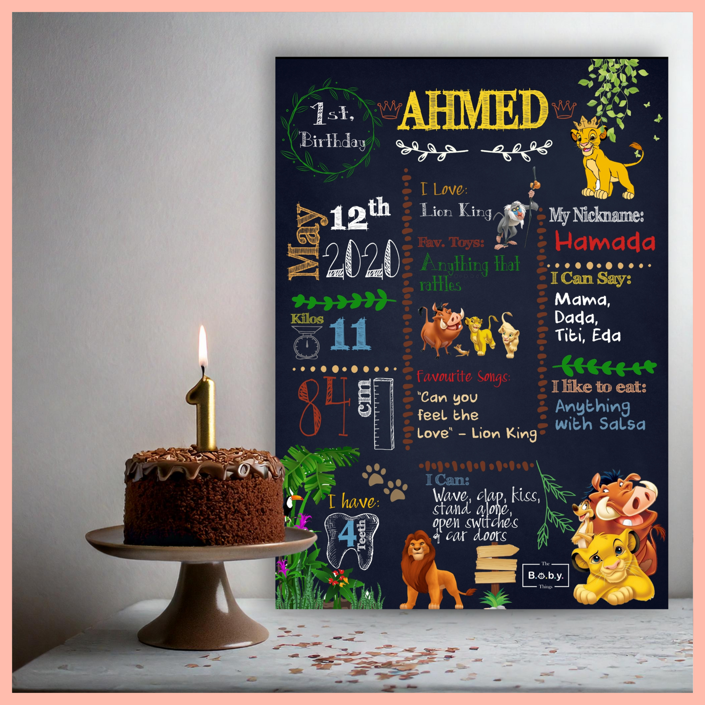 Neutral Birthday Chalkboard