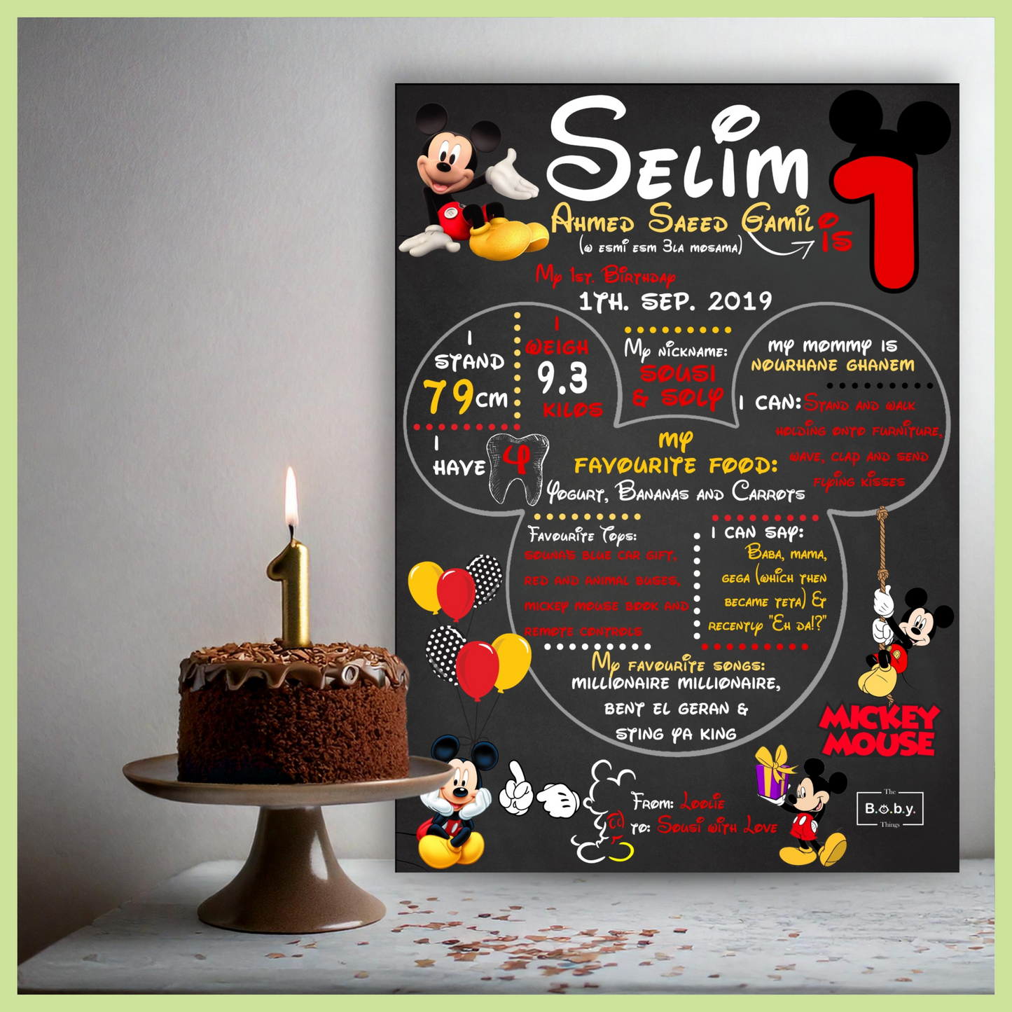 Neutral Birthday Chalkboard