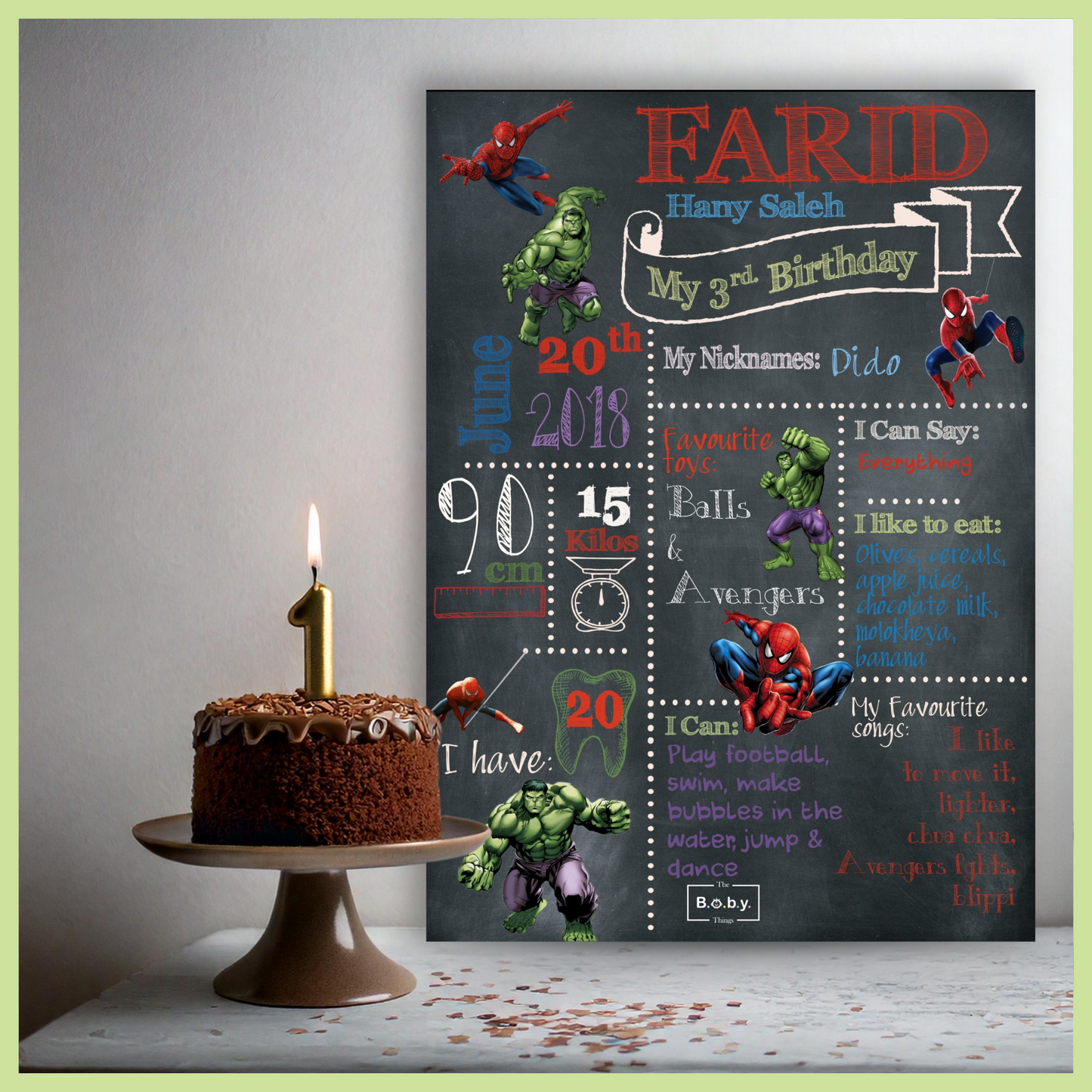 Neutral Birthday Chalkboard