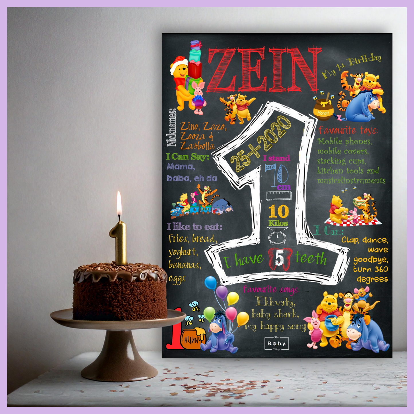 Neutral Birthday Chalkboard