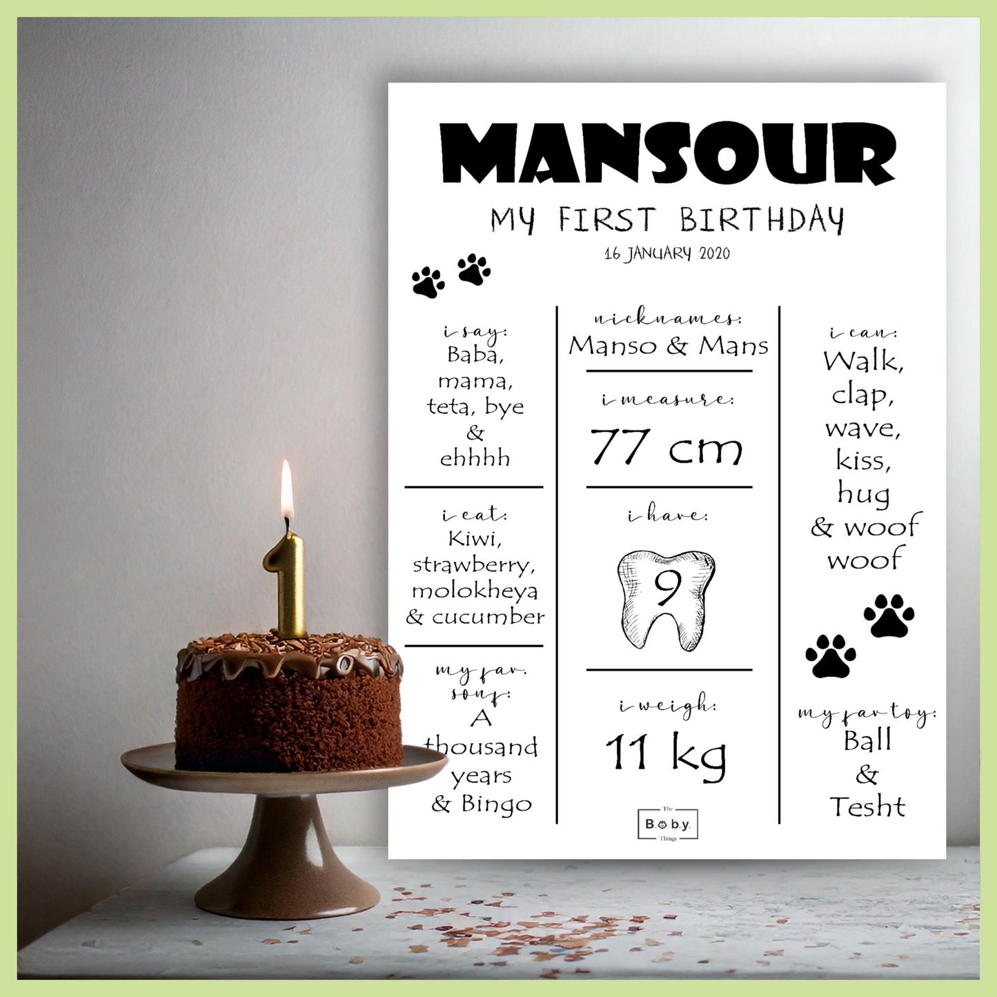 Neutral Birthday Chalkboard