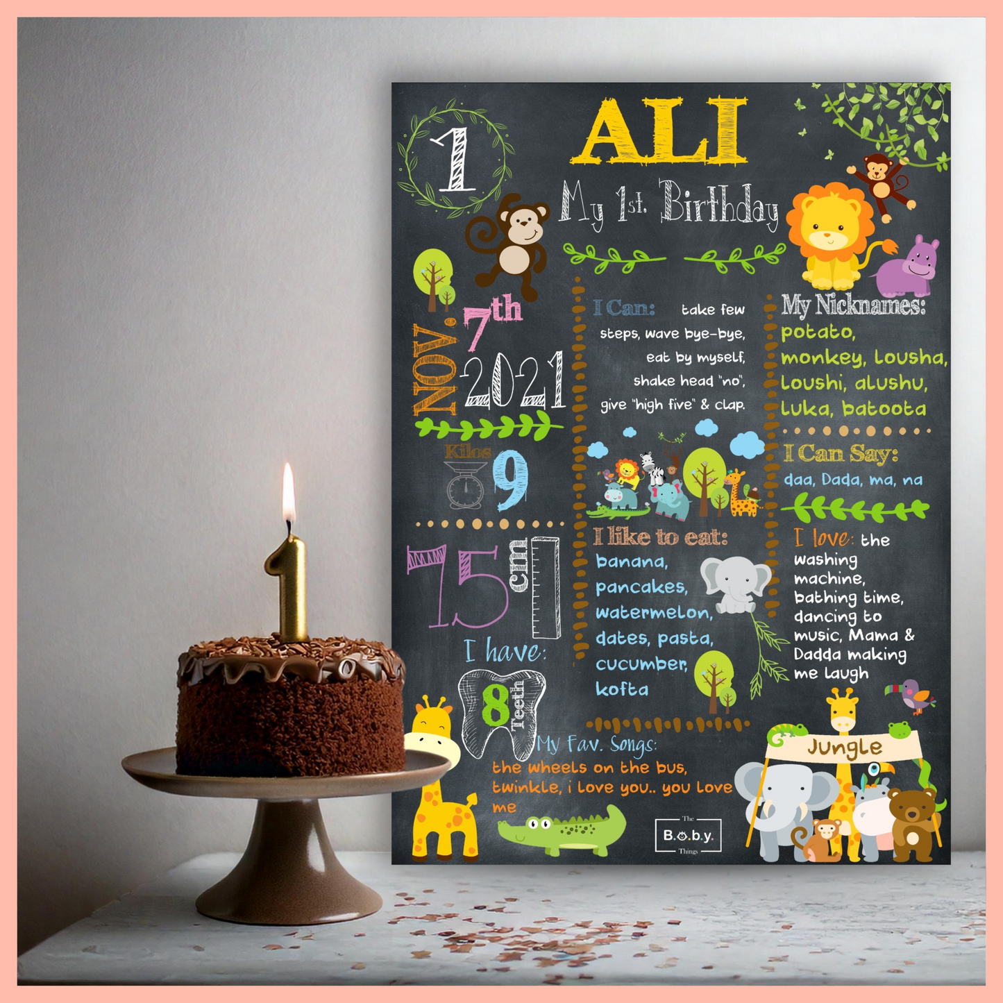 Neutral Birthday Chalkboard