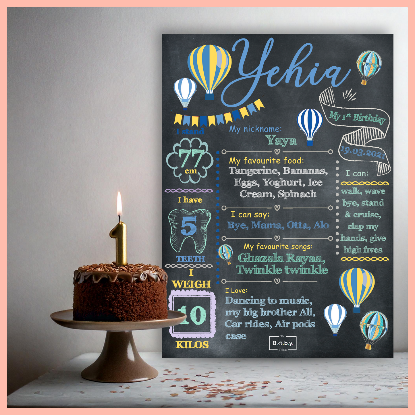 Boys Birthday Chalkboard