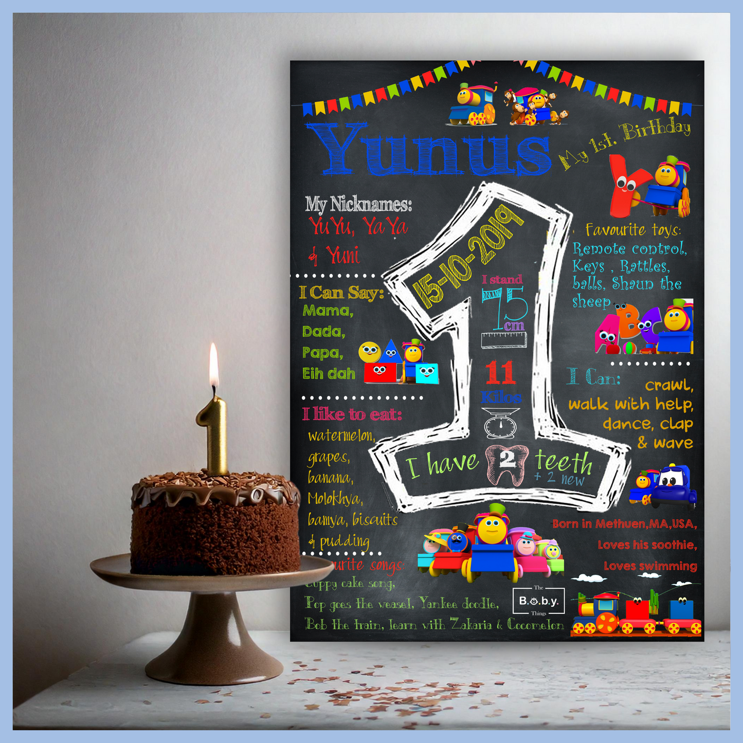 Boys Birthday Chalkboard