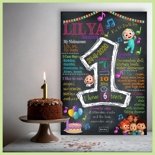 Neutral Birthday Chalkboard