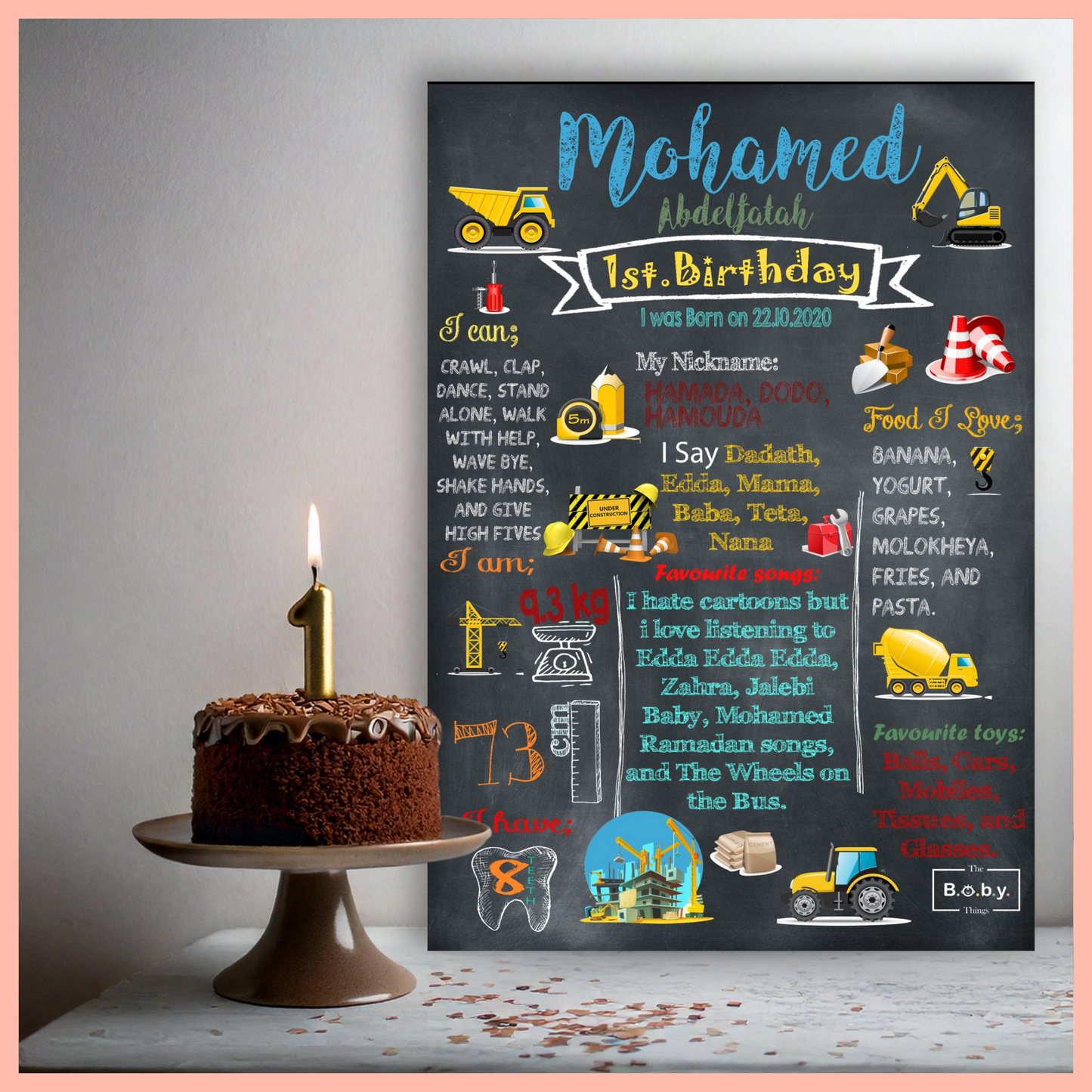 Boys Birthday Chalkboard