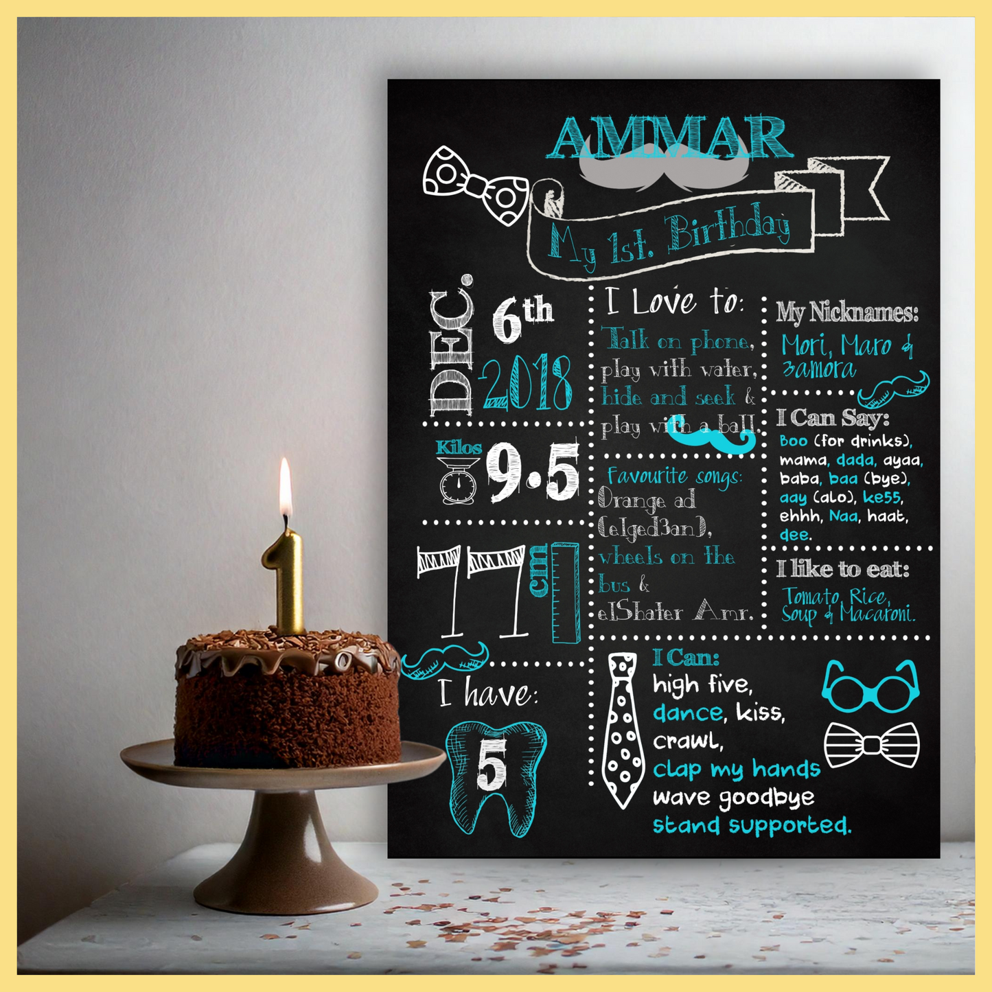 Boys Birthday Chalkboard