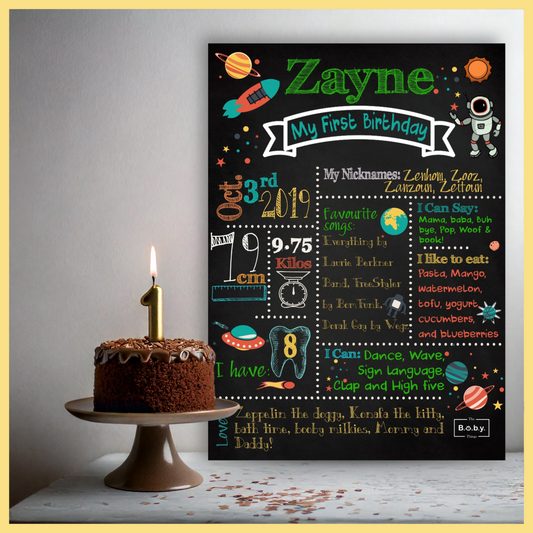 Boys Birthday Chalkboard