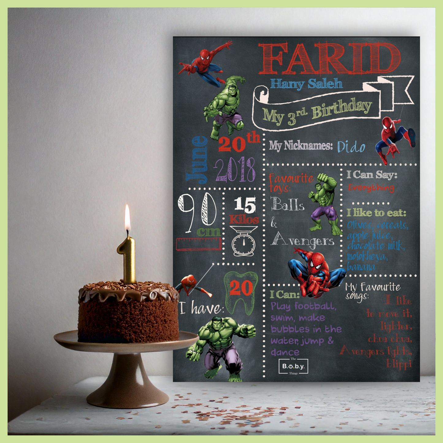 Boys Birthday Chalkboard