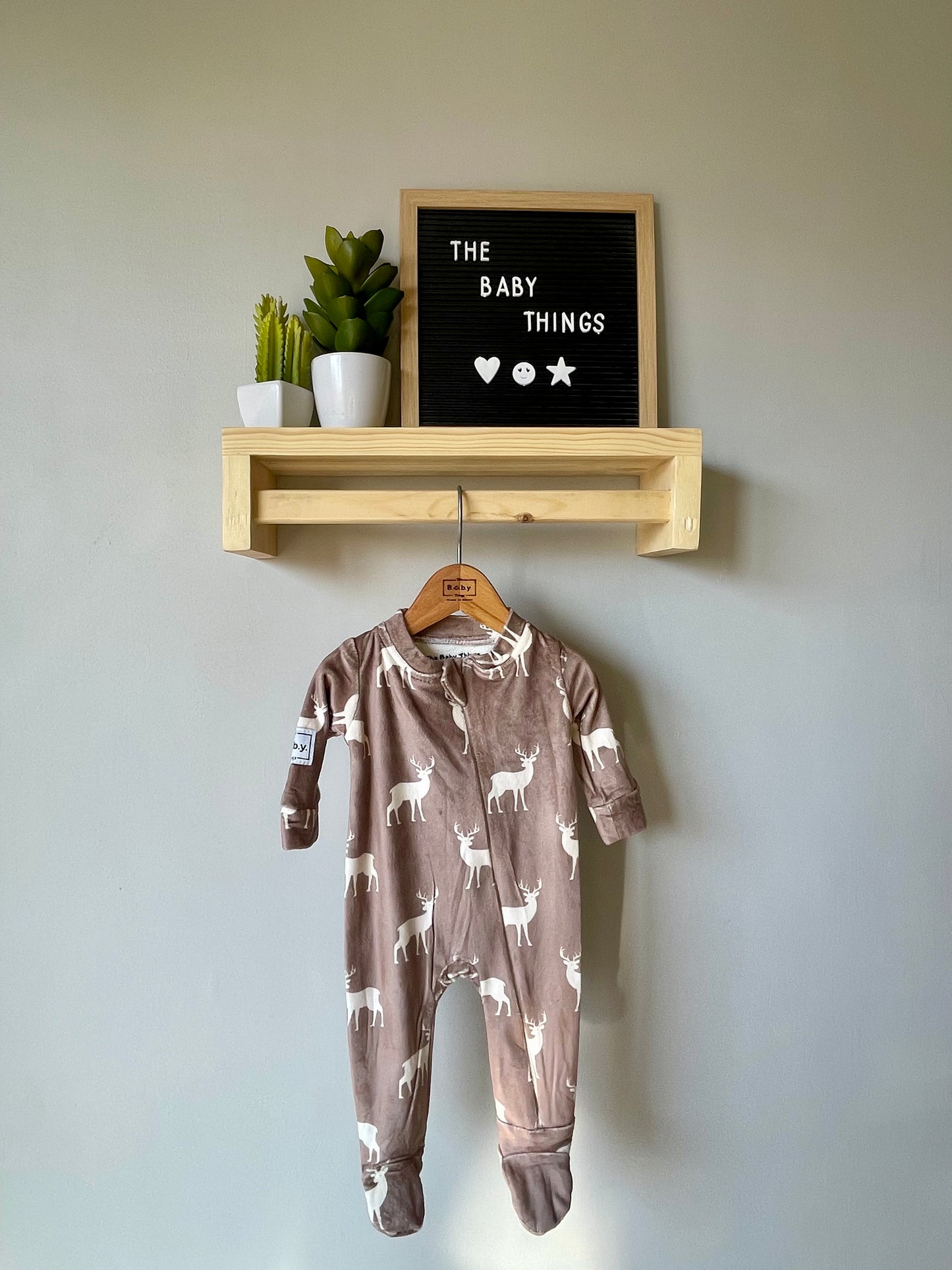 Deer Wonders Fleece Footie Onesie