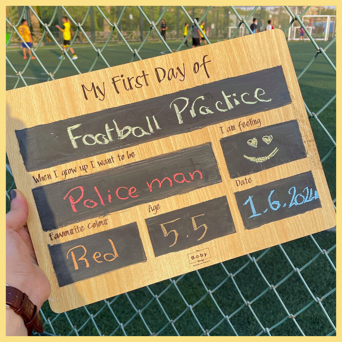 "My First Day Of" Wooden Chalk Sign