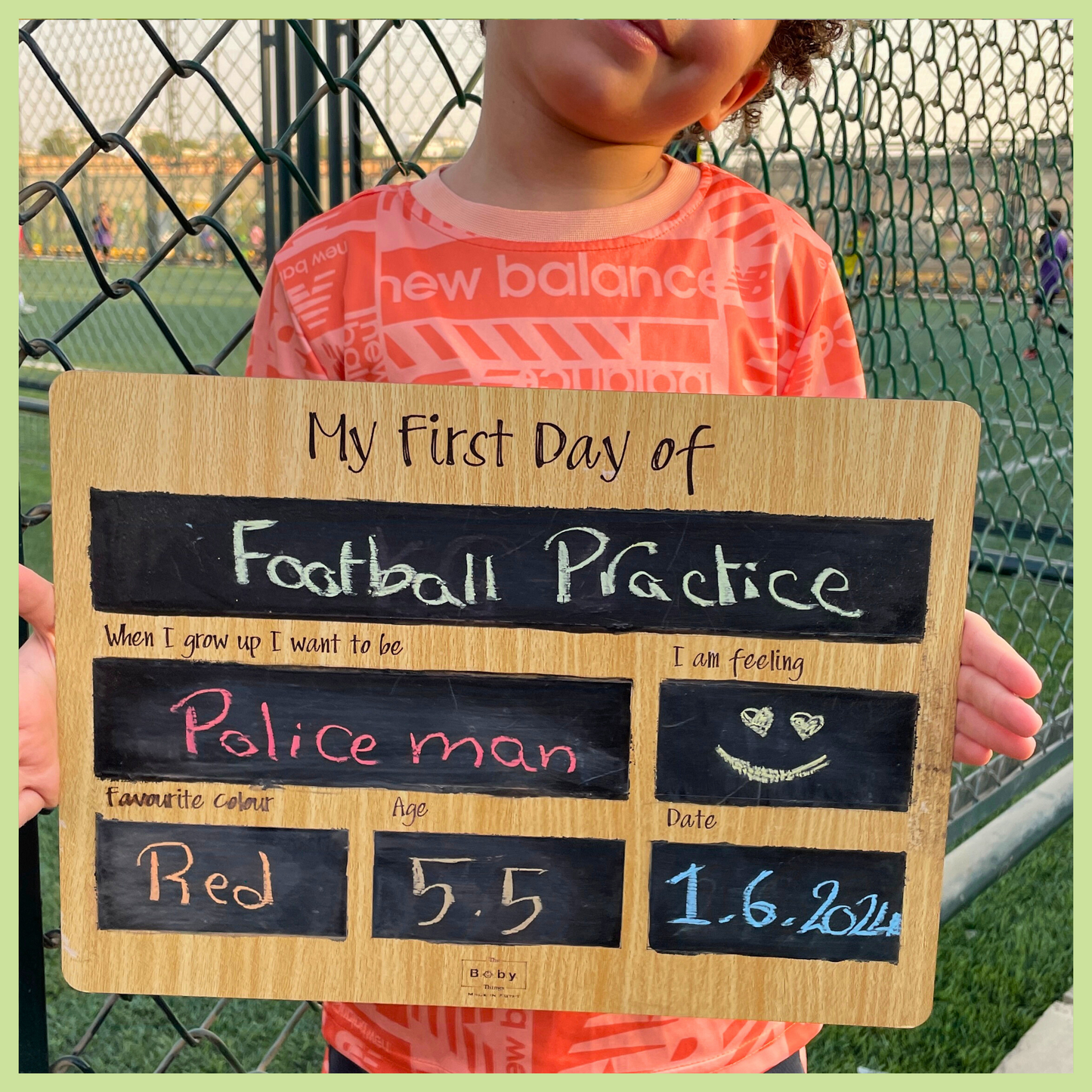 "My First Day Of" Wooden Chalk Sign